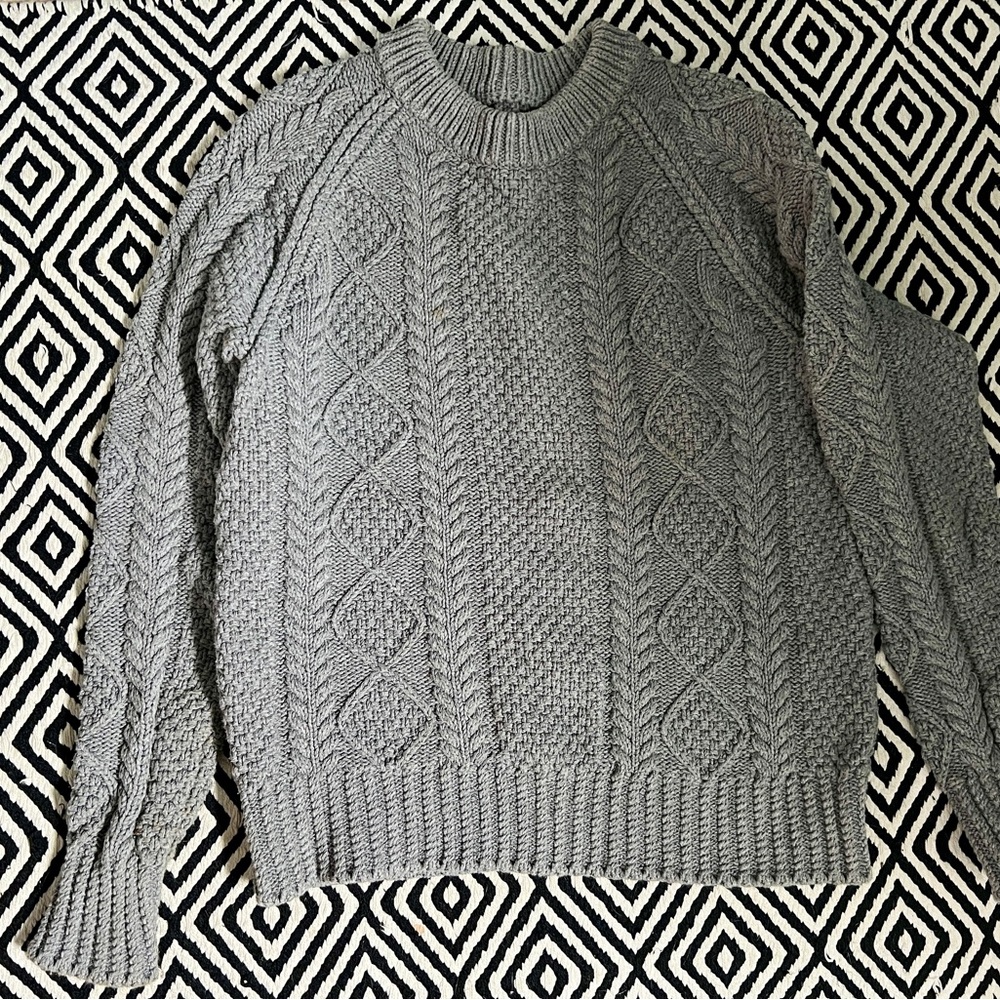 Ll Bean Signature Collection Sweater Gray M